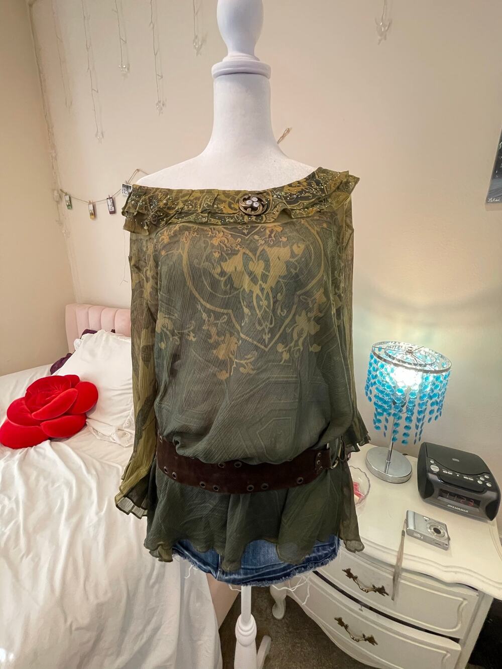 green dressbarn y2k blouse